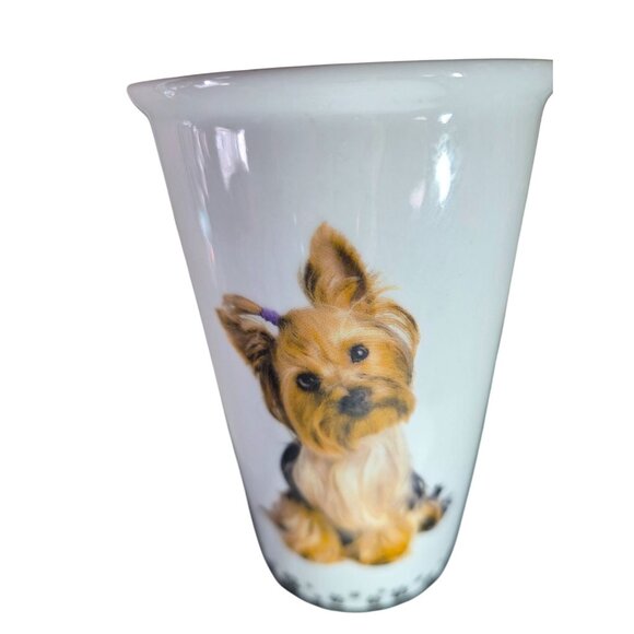 Mug I Love My Yorkie Ceramic Little Gifts White dog lovers gift cup pencil hldr - Picture 2 of 5